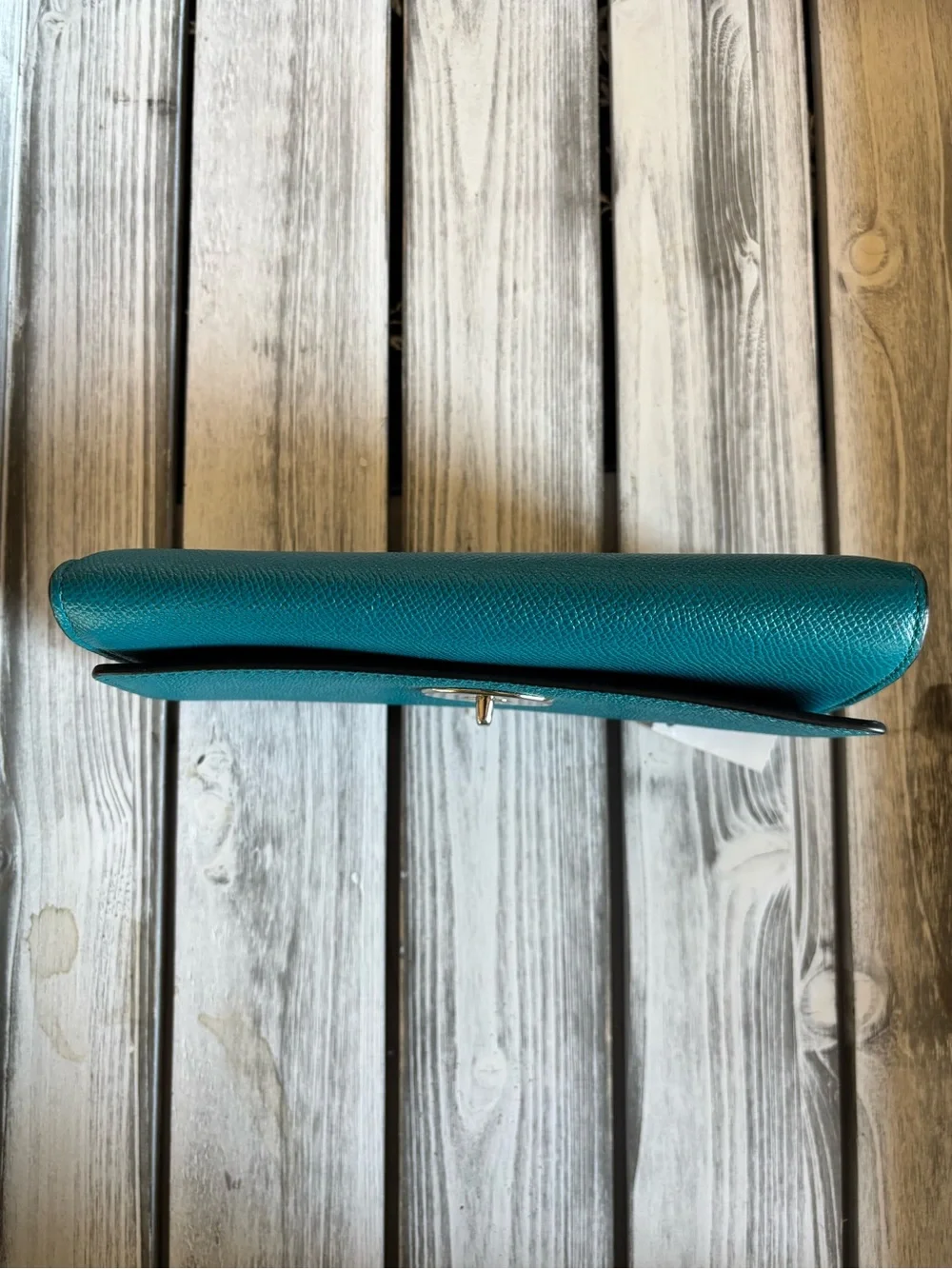 Teal Leather Coach Wallet